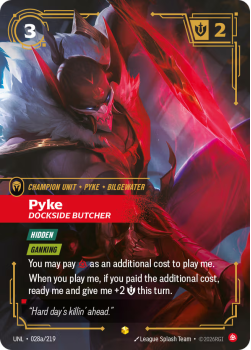 Pyke, Dockside Butcher (Alternate Art) single card from Riftbound : League of Legends Card Game