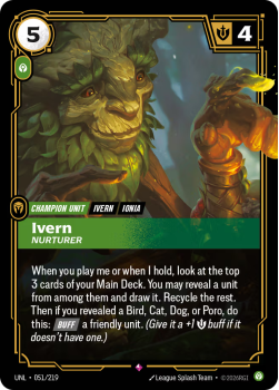 Ivern, Nurturer single card from Riftbound : League of Legends Card Game