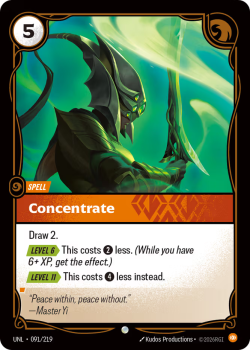 Concentrate (FOIL) single card from Riftbound : League of Legends Card Game