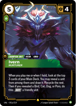 Ivern, Nurturer (Alternate Art) single card from Riftbound : League of Legends Card Game
