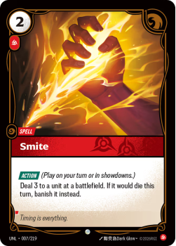 Smite (FOIL) single card from Riftbound : League of Legends Card Game
