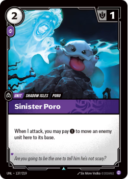 Sinister Poro (FOIL) single card from Riftbound : League of Legends Card Game