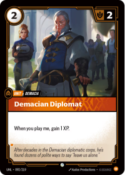 Demacian Diplomat (FOIL) single card from Riftbound : League of Legends Card Game