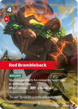 Red Brambleback (Alternate Art) single card from Riftbound : League of Legends Card Game