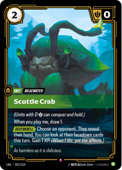 Scuttle Crab single card from Riftbound : League of Legends Card Game