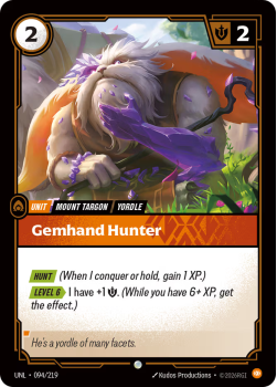 Gemhand Hunter (FOIL) single card from Riftbound : League of Legends Card Game