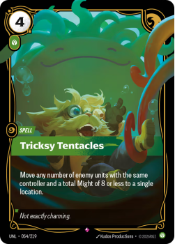 Tricksy Tentacles single card from Riftbound : League of Legends Card Game
