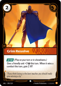 Grim Resolve (FOIL) single card from Riftbound : League of Legends Card Game