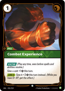 Combat Experience (FOIL) single card from Riftbound : League of Legends Card Game