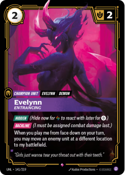 Evelynn, Entrancing single card from Riftbound : League of Legends Card Game