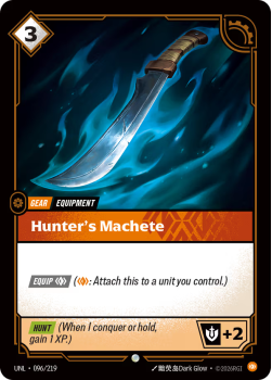 Hunter's Machete (FOIL) single card from Riftbound : League of Legends Card Game