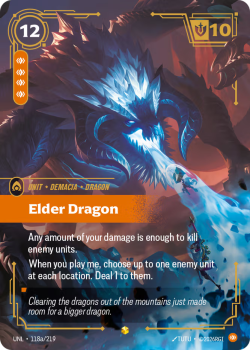 Elder Dragon (Alternate Art) single card from Riftbound : League of Legends Card Game