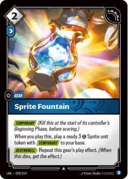 Sprite Fountain (FOIL) single card from Riftbound : League of Legends Card Game