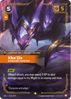 Kha'Zix, Evolving Hunter (Alternate Art) single card from Riftbound : League of Legends Card Game