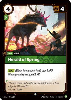 Herald of Spring (FOIL) single card from Riftbound : League of Legends Card Game