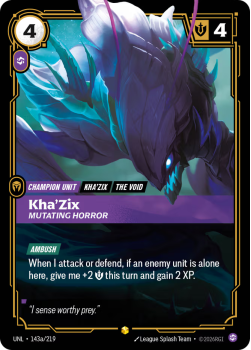 Kha'Zix, Mutating Horror (Alternate Art) single card from Riftbound : League of Legends Card Game