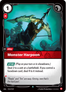 Monster Harpoon (FOIL) single card from Riftbound : League of Legends Card Game