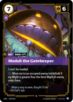 Maduli the Gatekeeper single card from Riftbound : League of Legends Card Game