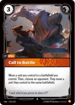 Call to Battle (FOIL) single card from Riftbound : League of Legends Card Game