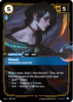 Hwei, Brooding Painter single card from Riftbound : League of Legends Card Game
