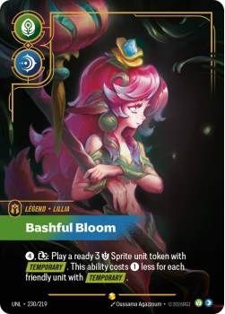 Bashful Bloom (Overnumbered) single card from Riftbound : League of Legends Card Game