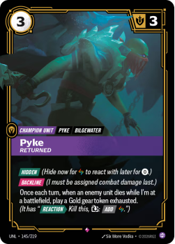 Pyke, Returned single card from Riftbound : League of Legends Card Game