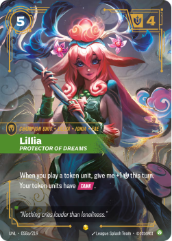 Lillia, Protector of Dreams (Alternate Art) single card from Riftbound : League of Legends Card Game