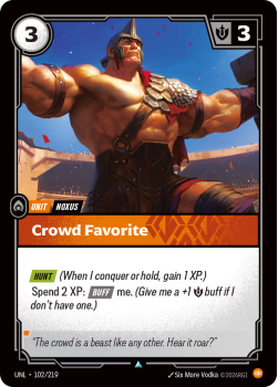 Crowd Favorite (FOIL) single card from Riftbound : League of Legends Card Game