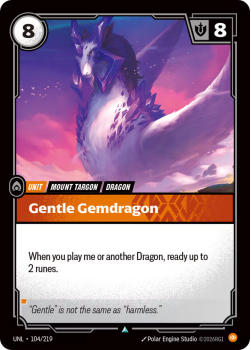 Gentle Gemdragon (FOIL) single card from Riftbound : League of Legends Card Game