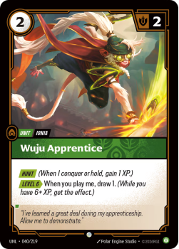 Wuju Apprentice (FOIL) single card from Riftbound : League of Legends Card Game