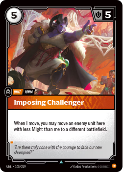 Imposing Challenger (FOIL) single card from Riftbound : League of Legends Card Game