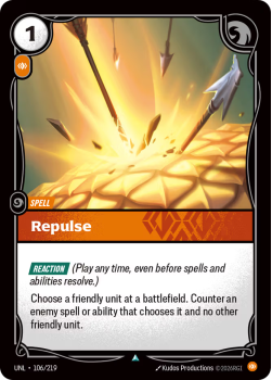 Repulse (FOIL) single card from Riftbound : League of Legends Card Game
