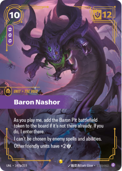 Baron Nashor (Alternate Art) single card from Riftbound : League of Legends Card Game