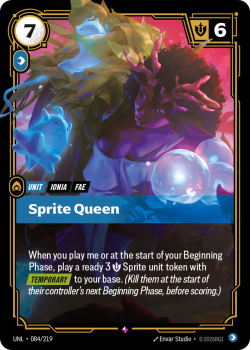 Sprite Queen single card from Riftbound : League of Legends Card Game