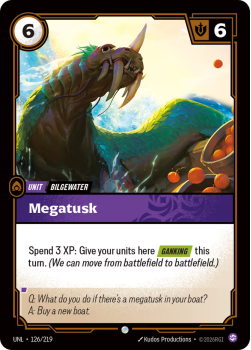 Megatusk single card from Riftbound : League of Legends Card Game