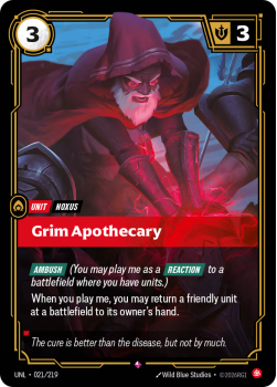 Grim Apothecary single card from Riftbound : League of Legends Card Game