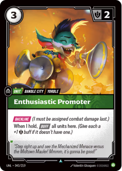 Enthusiastic Promoter (FOIL) single card from Riftbound : League of Legends Card Game