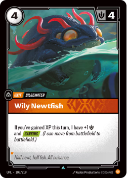 Wily Newtfish single card from Riftbound : League of Legends Card Game