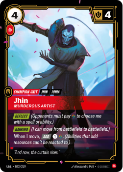 Jhin, Murderous Artist single card from Riftbound : League of Legends Card Game