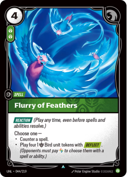 Flurry of Feathers (FOIL) single card from Riftbound : League of Legends Card Game
