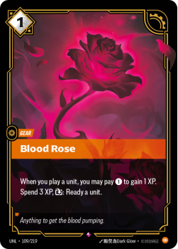 Blood Rose single card from Riftbound : League of Legends Card Game