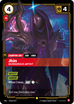 Jhin, Murderous Artist (Alternate Art) single card from Riftbound : League of Legends Card Game