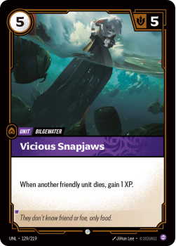 Vicious Snapjaws (FOIL) single card from Riftbound : League of Legends Card Game