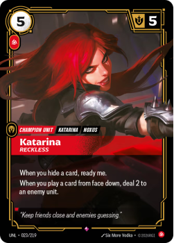 Katarina, Reckless single card from Riftbound : League of Legends Card Game