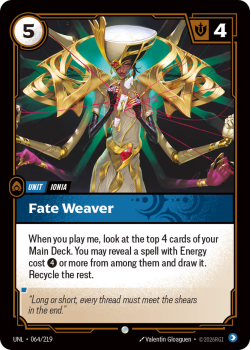 Fate Weaver (FOIL) single card from Riftbound : League of Legends Card Game