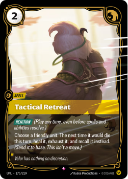 Tactical Retreat single card from Riftbound : League of Legends Card Game