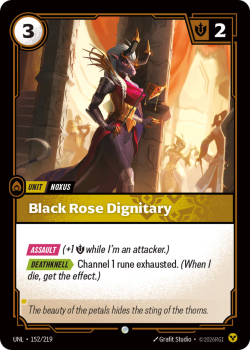 Black Rose Dignitary (FOIL) single card from Riftbound : League of Legends Card Game
