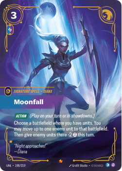 Moonfall single card from Riftbound : League of Legends Card Game