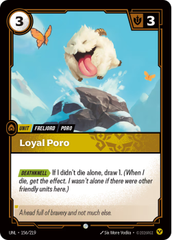 Loyal Poro (FOIL) single card from Riftbound : League of Legends Card Game