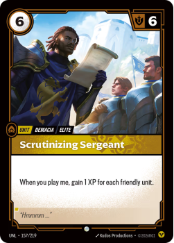 Scrutinizing Sergeant (FOIL) single card from Riftbound : League of Legends Card Game